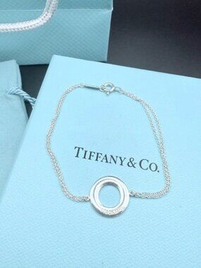 Tiffany & Co. 1837 Circle Station Bracelet Sterling Silver 6.5” – Authenticated